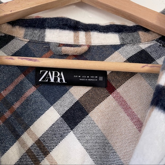 Zara wool blend check overshirt - Picture 12 of 12